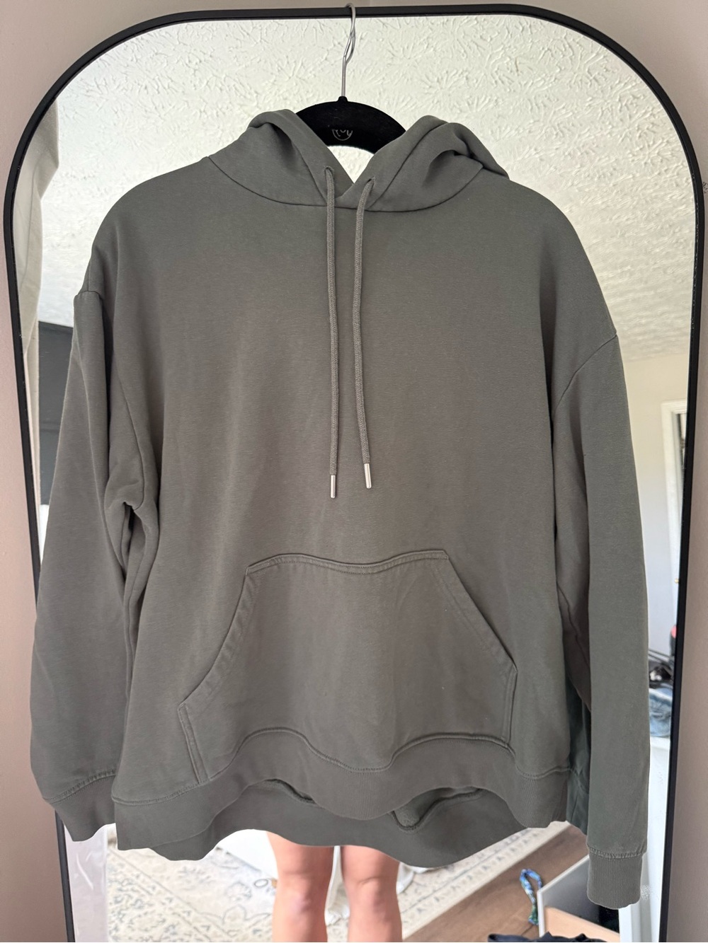 H&M Women's Olive Hoodie with Kangaroo Pocket